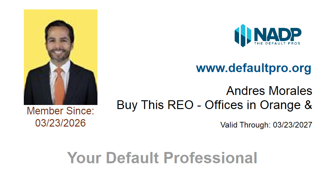 NADP (The Default Pros) member card for Andres Morales, , member since 03/23/2026, valid through 03/23/2027